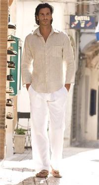 PANTALONI LINO UOMO
